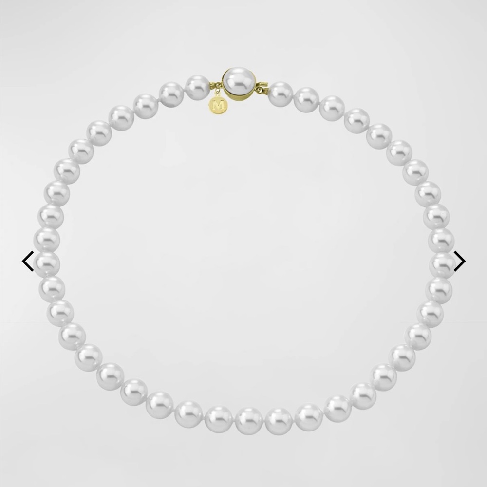 Majorica Lyra Pearl-Strand Necklace with Round Clasp